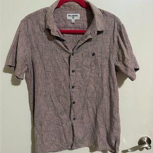 Billabong Men's Casual Tan Button Down Shirt